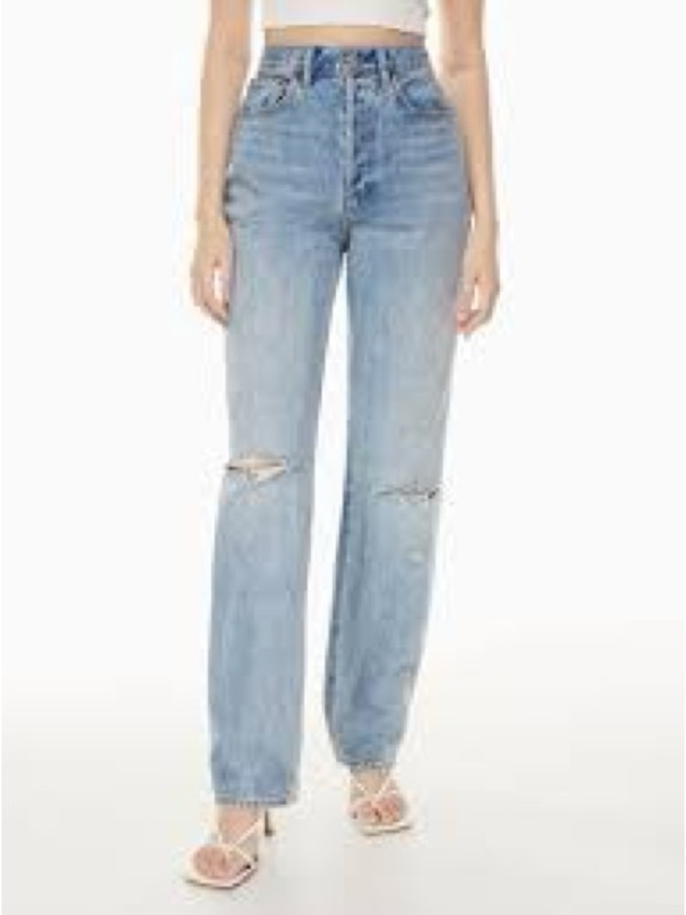 Denim Forum The Joni High Rise Loose Button Fly Jeans Denim Size 29